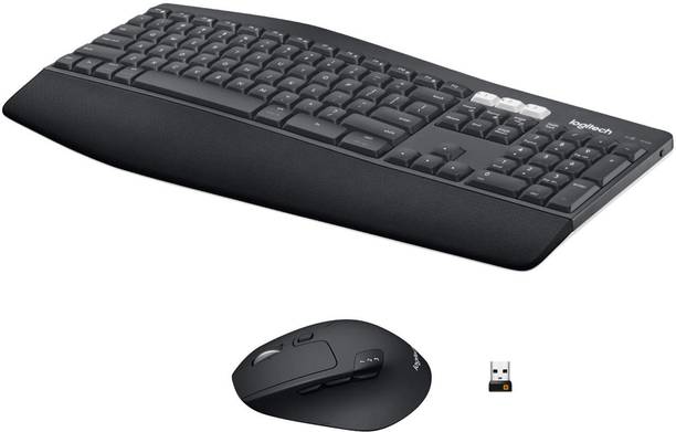 Logitech MK850 Multi-Device Wireless Keyboard and Mouse Set, 2.4GHz Wireless & Bluetooth Bluetooth, Smart Connector, Wireless Handheld Multi-device Keyboard Compatible with Desktop, Laptop, Mac Curved Keyframe , 12 Programmable Keys, 3-Year Battery Life, PC/Mac