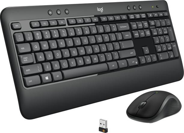 Logitech MK540 Mouse & Keyboard Combo / HotKeys, 3-Year Battery Life Wireless Standard Multi-device Keyboard Compatible with Desktop, Laptop, Mac multimedia_keys,MK540 Mouse & Keyboard Combo / HotKeys, 3-Year Battery Life