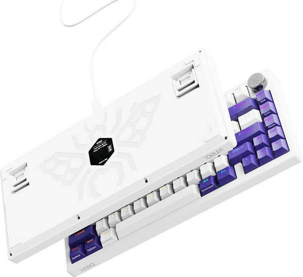 Kreo Hive RGB 75% Wired Mechanical Gaming Keyboard, Hot Swappable, Anti-ghosting Wired USB Tenkeyless Gaming Keyboard Compatible with Desktop, Laptop, Mac