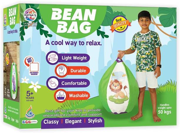 RATNA'S jungle Leatherette M Chair Kid Bean Bag
