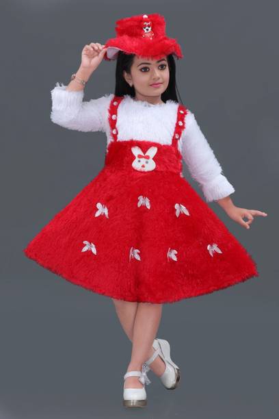 Arunaa Creation Girls Midi/Knee Length Casual Dress