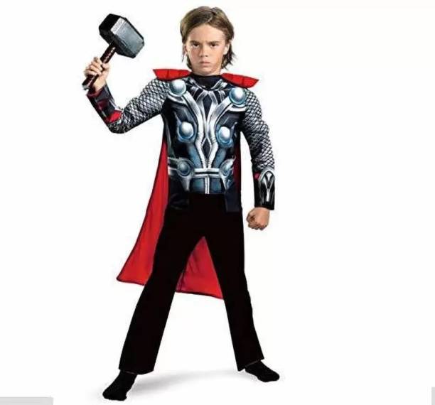 FANCYJET Thor Costume for Kids With Hammer| Superhero Dress Kids Costume Wear