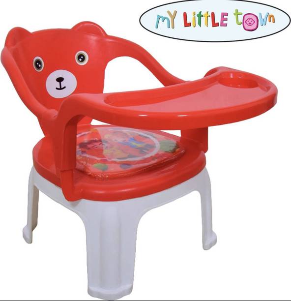 MY LITTLE TOWN Kids Feeding Chair Red | Whistling Cushioned Chair Plastic Chair