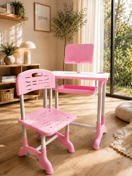 MY LITTLE TOWN Kids study Desk & Chair with Adjustable Height| 3-10 Years |Study table & chair engineered wood Desk Chair