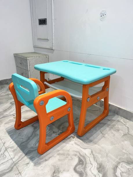Bhella Kids study table height adjustable Green engineered wood Desk Chair