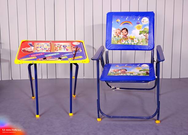 CHHOTA RABBIT 3DTABLECHAIRBLUE012 Metal Desk Chair