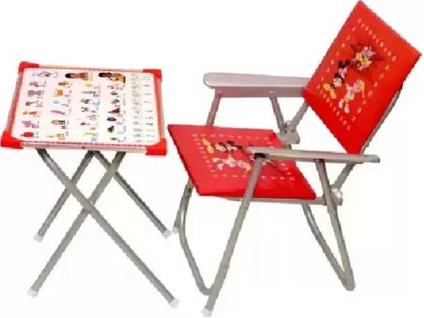 ckone global Beautiful and Attractive Foldable Study Table and Chair Set, for Kids Metal Desk Chair