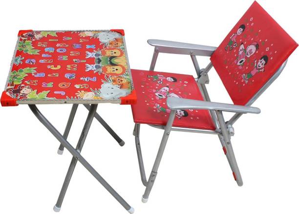 CHUNKY'S Kids beautiful, Comfortable and attractive foldable Table & Chair set Metal Desk Chair