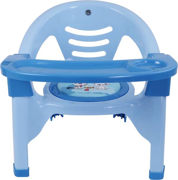 Zerya Small Baby Chair with Front Food and Safety Tray,Soft Cushion With Baby Whistle Plastic Chair