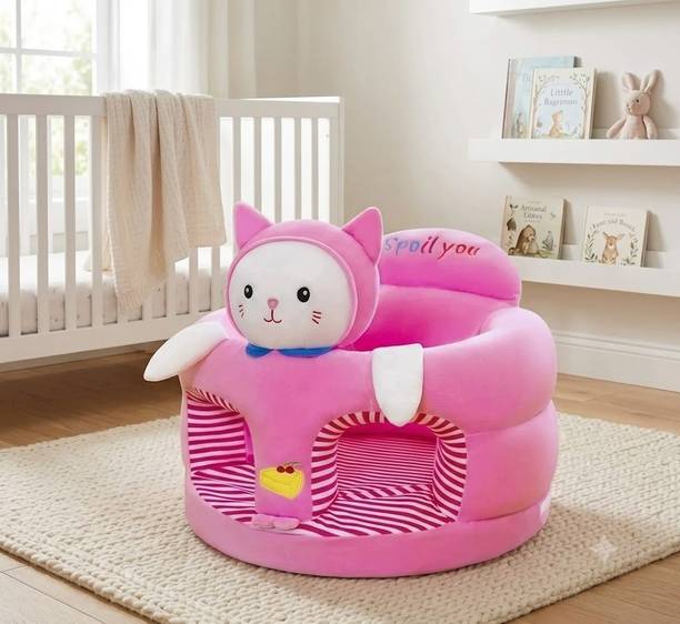krishna textile Baby Sofa Chair for 0–2 Years | Soft Cartoon Seat with Backrest | 40×40 cm Fabric Sofa