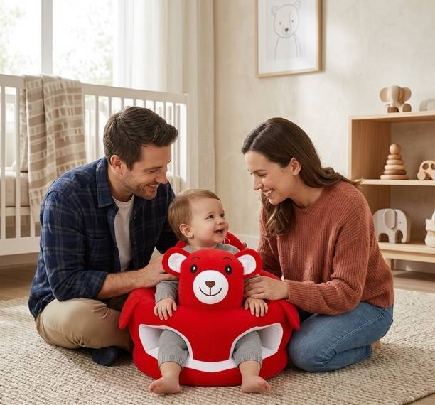 VEERA HOMES Kids Chair for seating Fabric Sofa