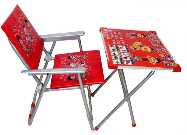 CHUNKY'S Kids beautiful, Comfortable and attractive foldable Table & Chair Metal Desk Chair