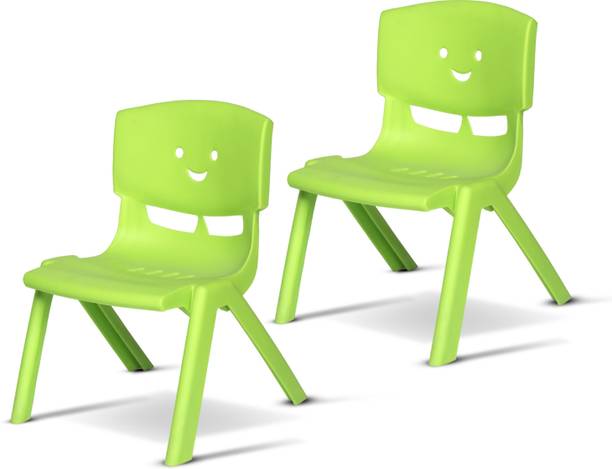 Toyplus Smiley Baby Chair, Plastic Study Chair for Kids, Set of 2 Plastic Chair