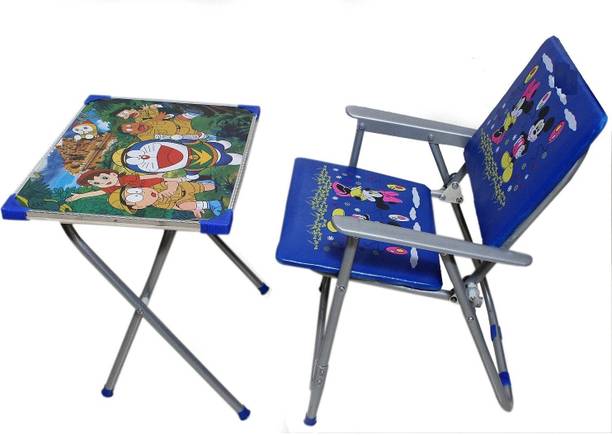 Rudra creations Kids beautiful, Comfortable and attractive foldable Table & Chair set Metal Desk Chair