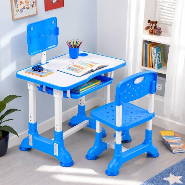 mlu Children Desk/kids study table and chair / Height Adjustable baby desk (Indian) Metal Desk Chair
