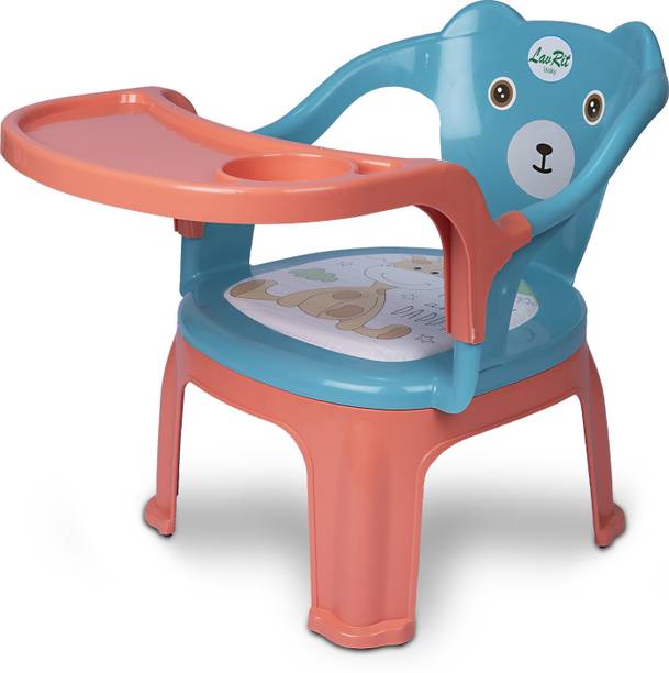 LavRit Baby TrayChair StrongDurable Plastic Chair for Kids,Upto35Kg(Orange Tray/ Green) Plastic Chair