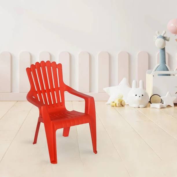 Nilkamal RED CHAIR FOR KIDS DAY TO DAY ACTIVITIES WITH ARMREST Plastic Chair