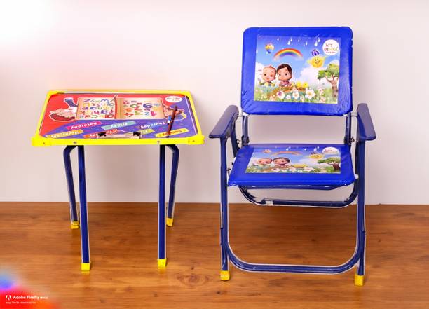 snehatoys study table chair Desk blue For use 2 to 15 years child Solid Wood Desk Chair