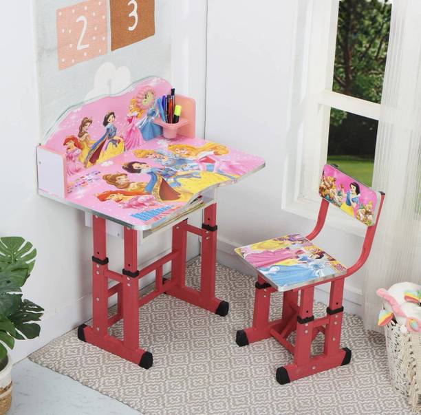 Flipkart Perfect Homes Junior Kids Study Table and chair|4-16 Years|Strong & Ergonomic|Adjustable desk & chair Engineered Wood Study Table
