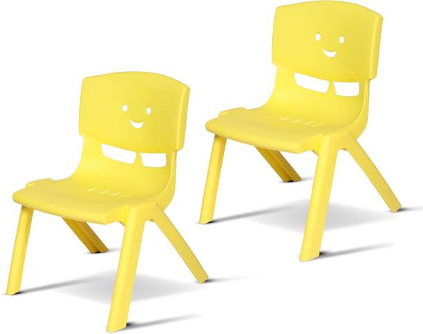 Toyplus Smiley Baby Chair, Plastic Study Chair for Kids, Set of 2 Plastic Chair