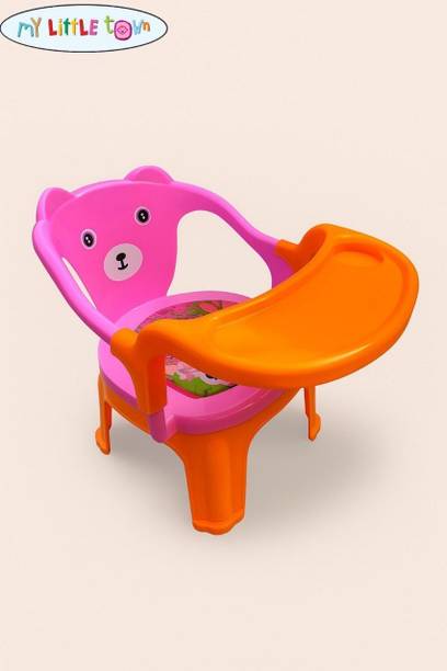 MY LITTLE TOWN Kids Feeding Chair Pink 02 | Whistling Cushioned Chair Plastic Chair
