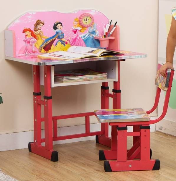 Puci Kid's Study Table and Chair / Height Adjustable with black 5 ring Dream Catcher Metal Desk Chair