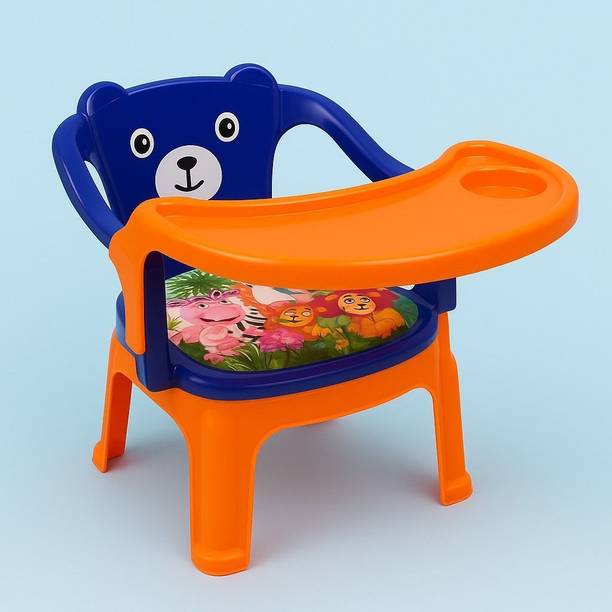 MY LITTLE TOWN Kids Feeding Chair Dark Blue | Whistling Cushioned Chair Plastic Chair