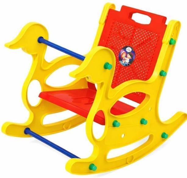 Braintastic Kids Duck Baby Rocker Chair (Yellow/Red) Plastic Rocking Chair