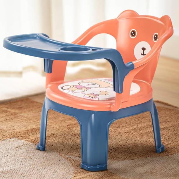 baybee Plastic Baby Chair for Kids Study Table Chair with Cushion Seat & High Backrest Plastic Chair