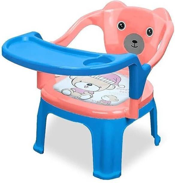 TONY STARK Baby Chair with Tray Strong & Durable Plastic Portable Chair for Kids,Upto 35Kgs Plastic Chair