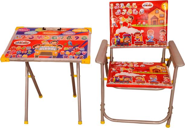 CHHOTA RABBIT TABLE CHAIR FOR KIDS (RED) Solid Wood Desk Chair