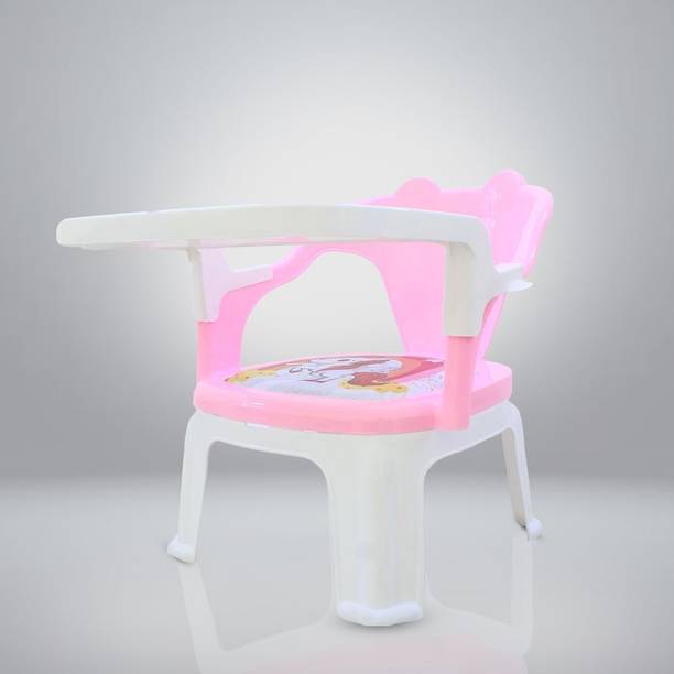 FUN WHEELS Baby Feeding Chair with Removable Tray | Kids Plastic Chair – PINK Plastic Chair