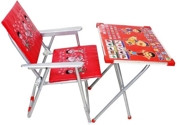 Rudra creations Cartoon print study table and chair Metal Desk Chair