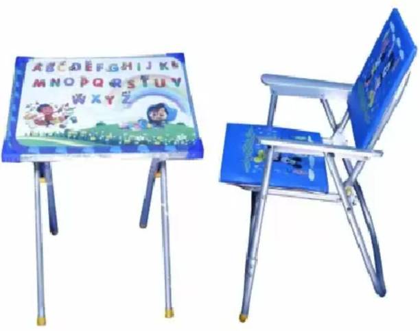 CHUNKY'S Best for Kids, Foldable Study Table and Chair Set, for Kids Boy and Girl. Metal Desk Chair