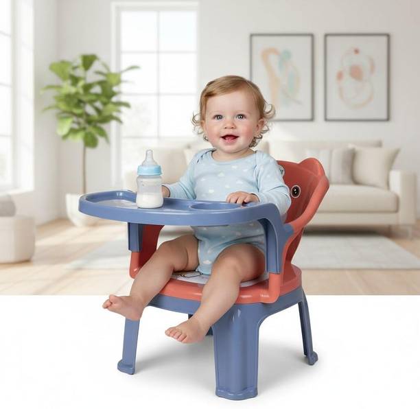 Vicky Plastic Baby chair for kids/feeding chair,upto 20kgs,1-3 years Orange and Blue Plastic Chair