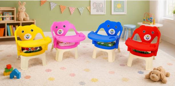 Bonkerz Chair for Kids Pack of 1 Color May Vary Design Plastic Chair with Tray for Study Plastic Chair