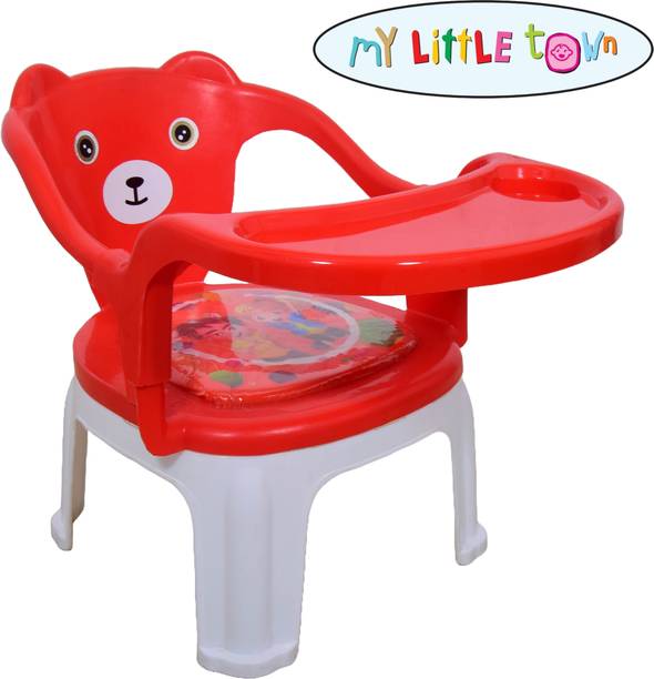 My LIttil town Kids feeding Chair & Table Red Plastic Chair