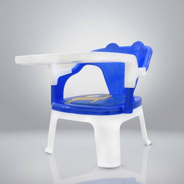 FUN WHEELS Baby Feeding Chair with Removable Tray | Kids Plastic Chair – Blue Plastic Chair