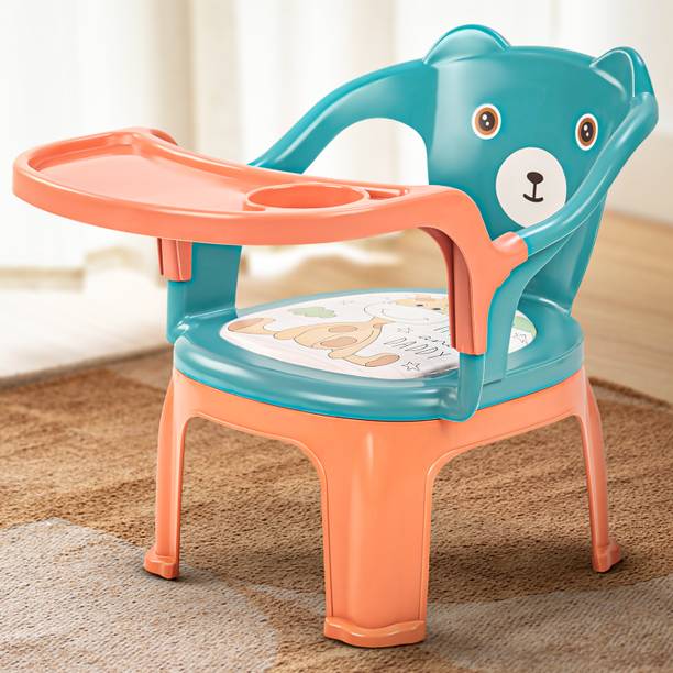baybee Plastic Baby Chair for Kids Study Table Chair with Cushion Seat & High Backrest Plastic Chair