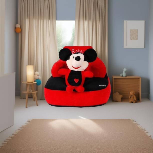 एव्रीओनिक Soft Mickey Sofa Seat for Baby ( 0 to 4 years), Best gift for newborn kids, High quality soft teddy shape sofa/chair for new born कपड़ा सोफा