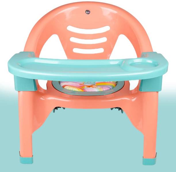 Zerya Small Baby Chair with Front Food and Safety Tray,Soft Cushion With Baby Whistle Plastic Chair