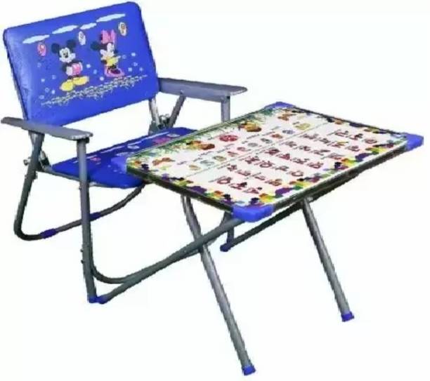 Rudra creations Kids Study Solid wood Desk Chair (Finish Color - BLUE ) Metal Desk Chair