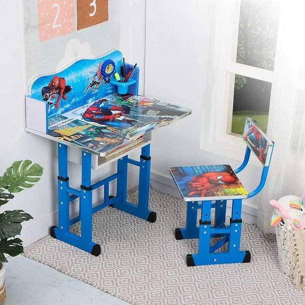 RGTAS TOBY Kids study Table & Chair with Adjustable Height engineered wood Desk Chair Metal Desk Chair