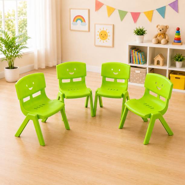 Toy Plus Kids Plastic Chair for Toddlers, Playroom & Activity Use Set of 4 Plastic Chair