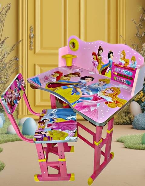 RK TRENDY Kids Study Table Baby Desk with Comfortable Seat &High Backrest Metal Desk Chair