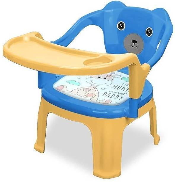 TONY STARK Baby Chair with Tray Strong & Durable Plastic Portable Chair for Kids,Upto 35Kgs Plastic Chair