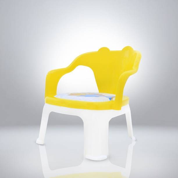 FUN WHEELS Comfortable Kids Plastic Chair for Study, Play & Sitting (Yellow) Plastic Chair