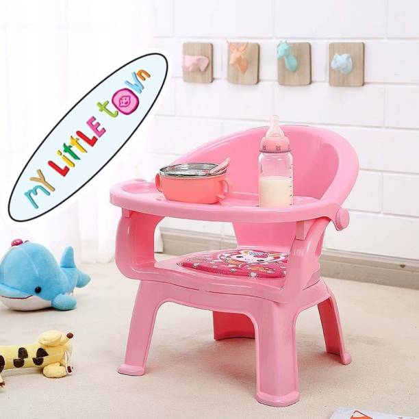 MY LITTLE TOWN Kids feeding Chair & Table (Pink) Plastic Chair