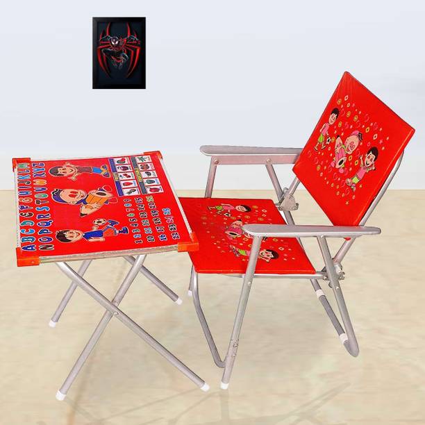 KANISHKA CREATIONS Kids Study Table & Metal Desk Chair