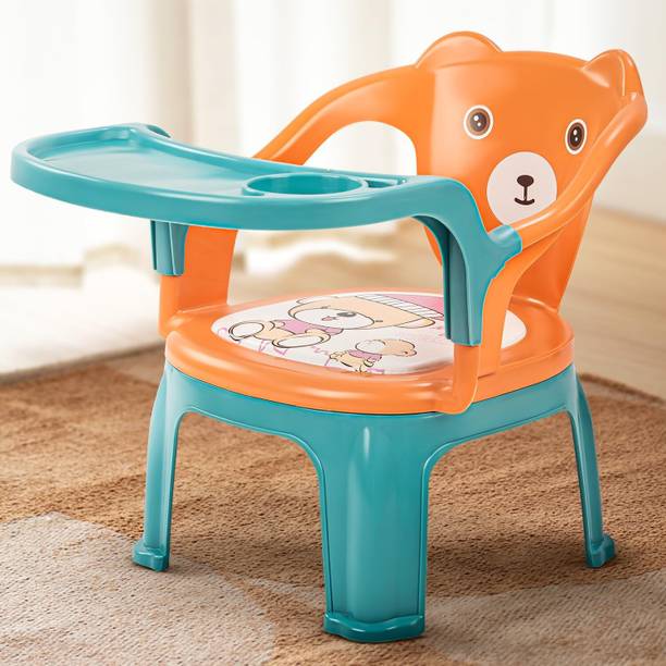 baybee Plastic Baby Chair for Kids Study Table Chair with Cushion Seat & High Backrest Plastic Chair